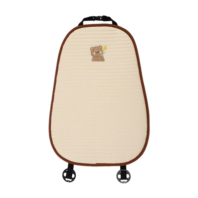 Seat cushion, seat cover Cushion Premium Carto Bear Rabbit - quilted-beige-tulip-bear-cushion-backrest