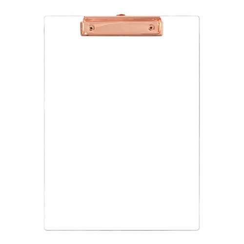 a4 file transparent acrylic board clip student office writing exam pad gold plastic order board