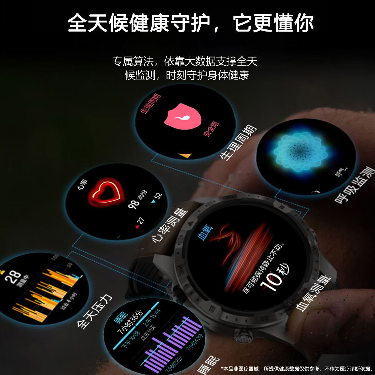 Reloj inteligente Huaqiangbei con monitorización de oxígeno en sangre, multifuncional para deportes, resistente al agua, modelo S45 de venta caliente transfronteriza, inteligente con monitorización de oxígeno en sangre.