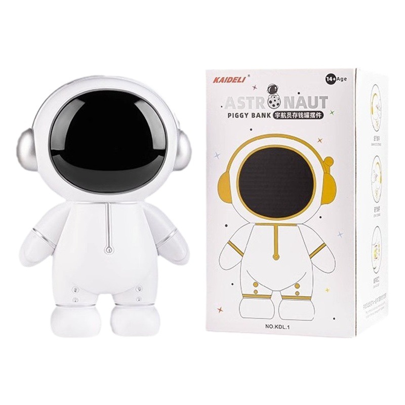Alcancía juguete espacio luz astronauta clave alcancía de dibujos animados espacio muñeca noche luz escritorio Decoración