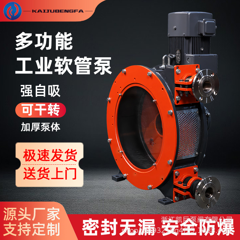 工业软管泵耐腐蚀挤压式蠕动泵大流量粘稠颗粒化工液态固体输送泵