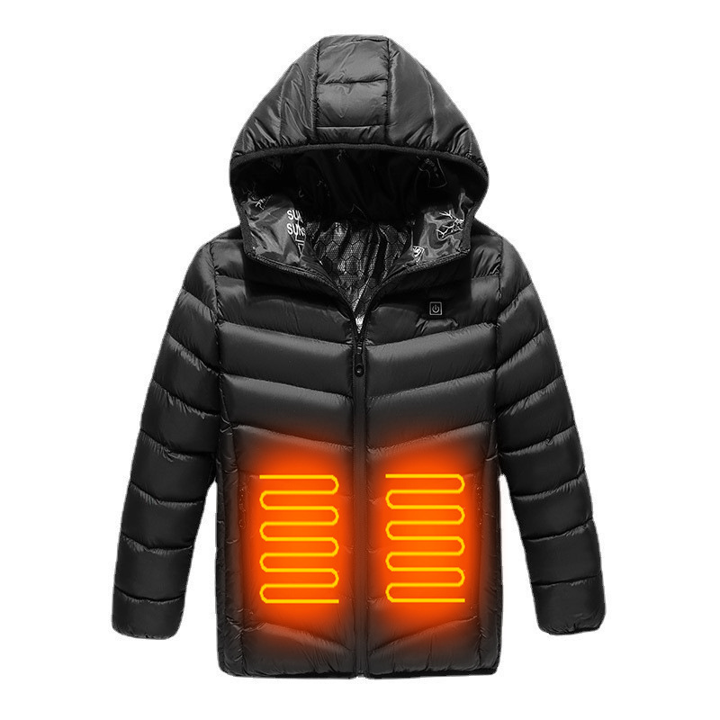 Fábrica en stock ropa de calefacción inteligente para niños Calefacción de carga USB niños y niñas abrigo invierno calefacción eléctrica ropa de algodón hombres