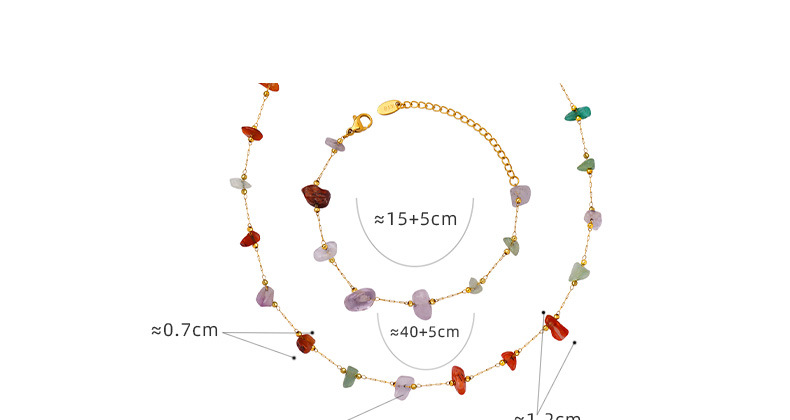 Fashion Colorful Titanium Steel Bracelets Necklace display picture 1