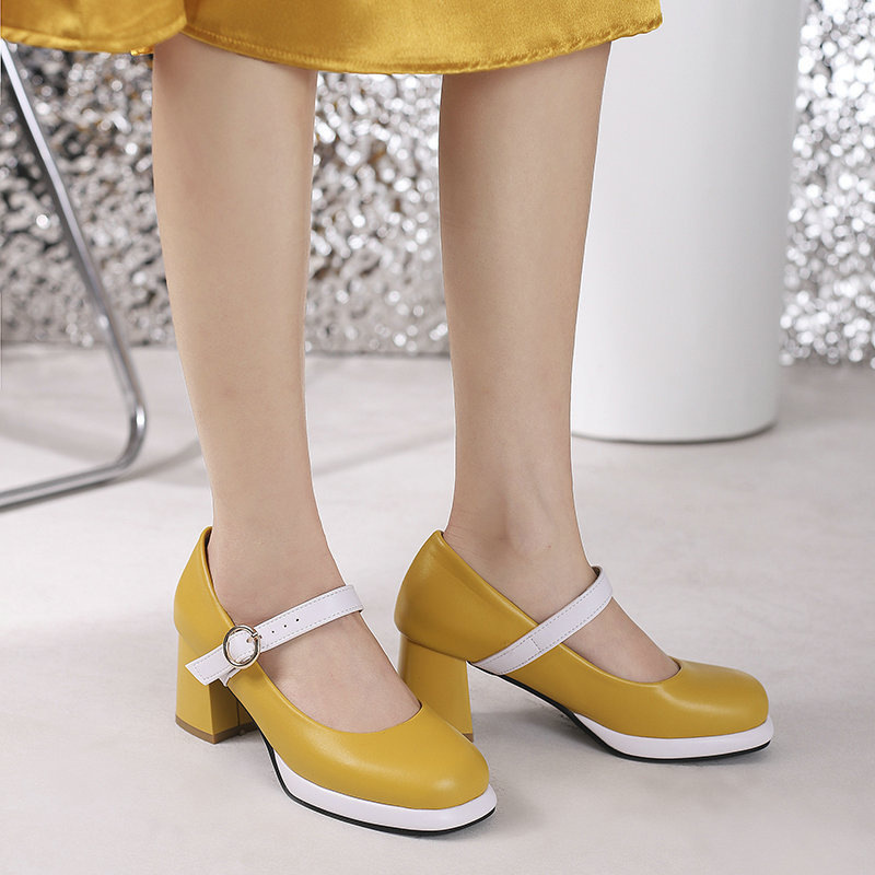 Mary Jane Shoes for Women Spring and Autumn New French Style Thick-Soled Chunky High Heels Niche Spring and Autumn Retro Single Shoes Casual Women's Shoes Mary Jane Shoes for Women Spring and Autumn New French Style Thick-Soled Chunky High Heels Niche Spring and Autumn Retro Single Shoes Casual Women's Shoes