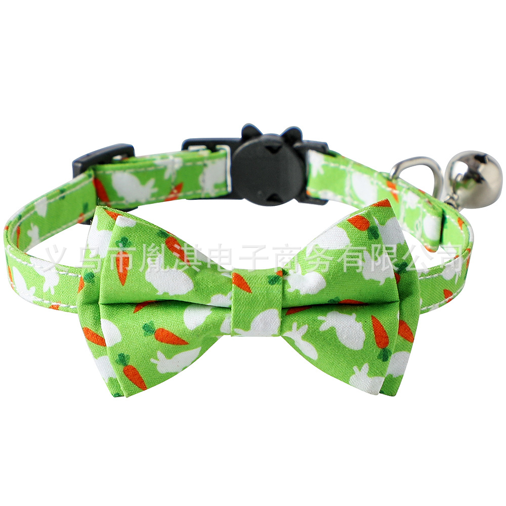Fabricantes transfronterizos nuevos conejos de Pascua huevos de zanahoria mascotas gatos arcos gatos collares gatos