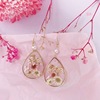 Organic brand fresh earrings from pearl, flowered