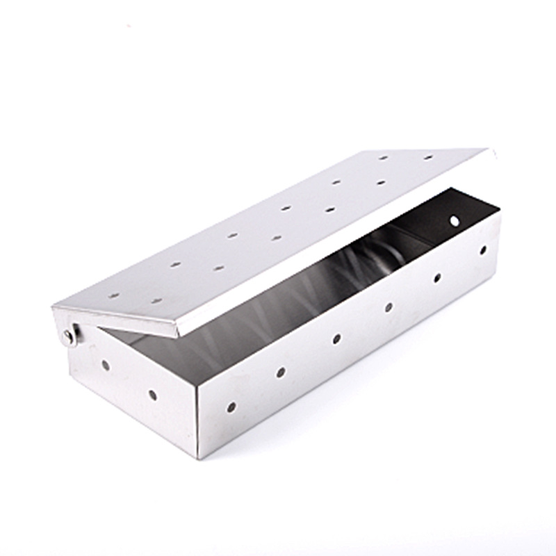 厂家直供大容量便携不锈钢烟熏盒户外烟熏肉BBQ烤具熏肉烧烤架