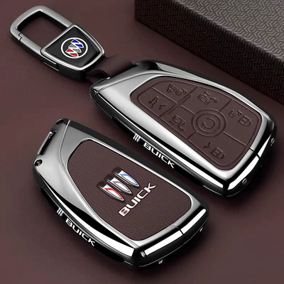 Buick Gl8 Key Cover Es Lu Static Rod/Key Bag - type-b-key-brown-leather-car-logo-buckle