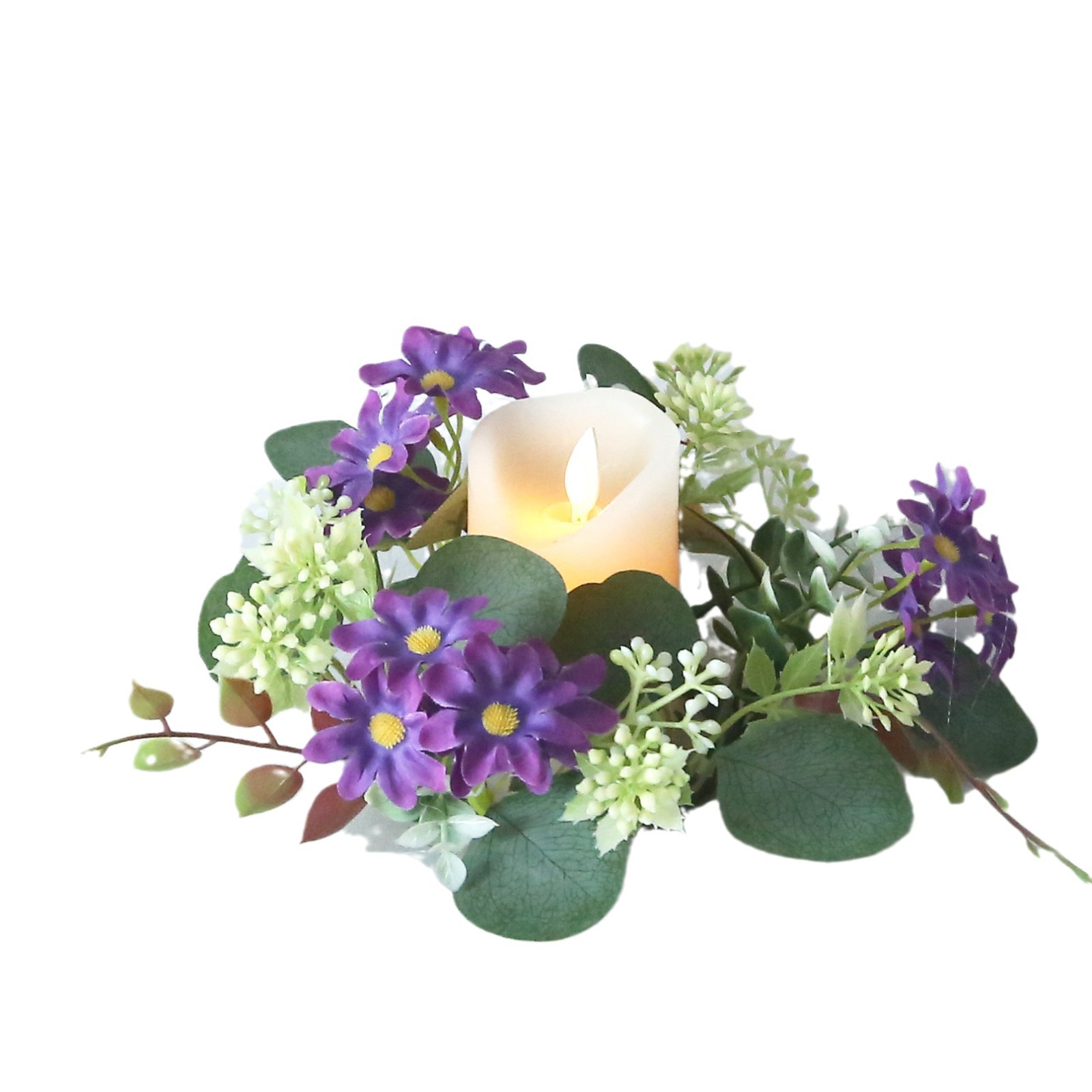 Selección estricta de estilo europeo simulación de guirlandas de cerillas de mesa atmósfera de alto nivel guirlandas de velas decoración de flores de fiesta