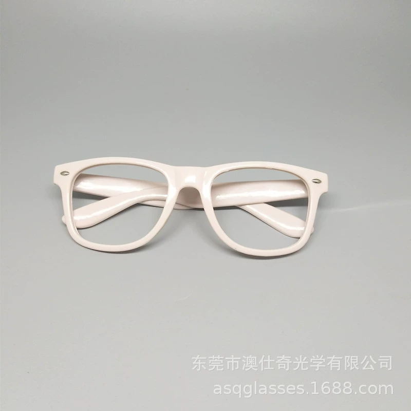 Retro blue transparent square glasses frame silk printed ring face reading glasses 200 degrees 350 degrees 400 250