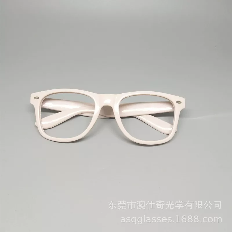 Retro blue transparent square glasses frame silk printed ring face reading glasses 200 degrees 350 degrees 400 250