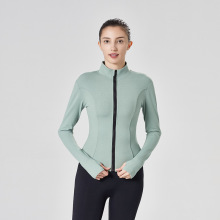 女士夹克外套棒球服扣指袖口运动健身上衣跑步外套夹克服立领外套