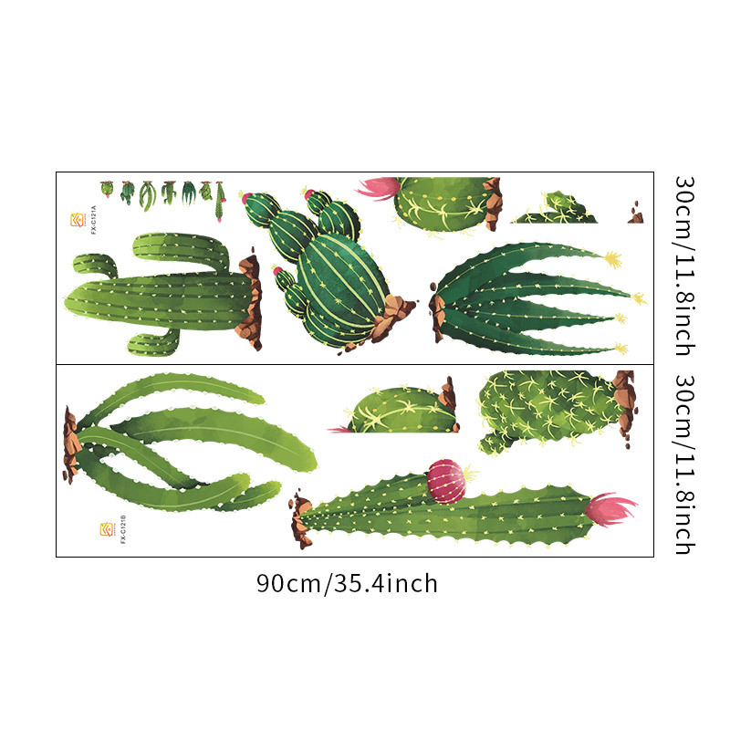 New Tropical Cactus Skirting Wall Stickers display picture 1