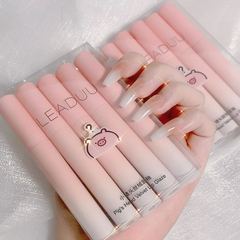 Leaduu荔朵五支裝小豬頭唇釉套裝啞光霧面絲絨顯白不易掉色