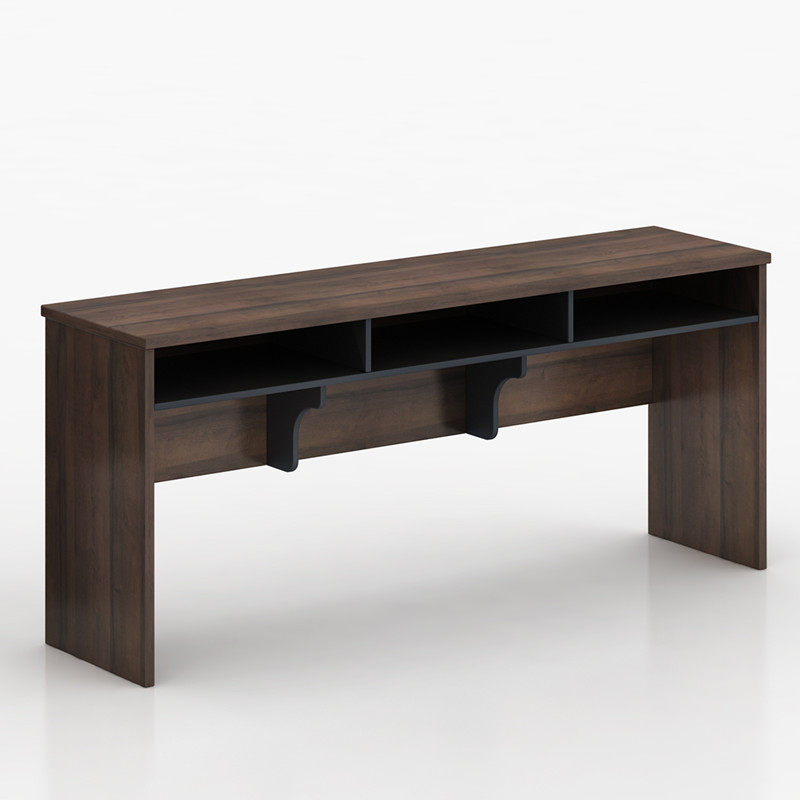 Mesa de recepción de color de nuez oscuro simple mesa de recepción de oficina mesa de recepción cajero pequeña mesa de recepción mesa de recepción mayorista