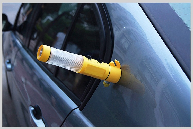 Emergency Escape Safety Tool with Light, Four-In-One Large Safety Hammer, Classic Hammer, High-Quality Vehicle Safety Hammer