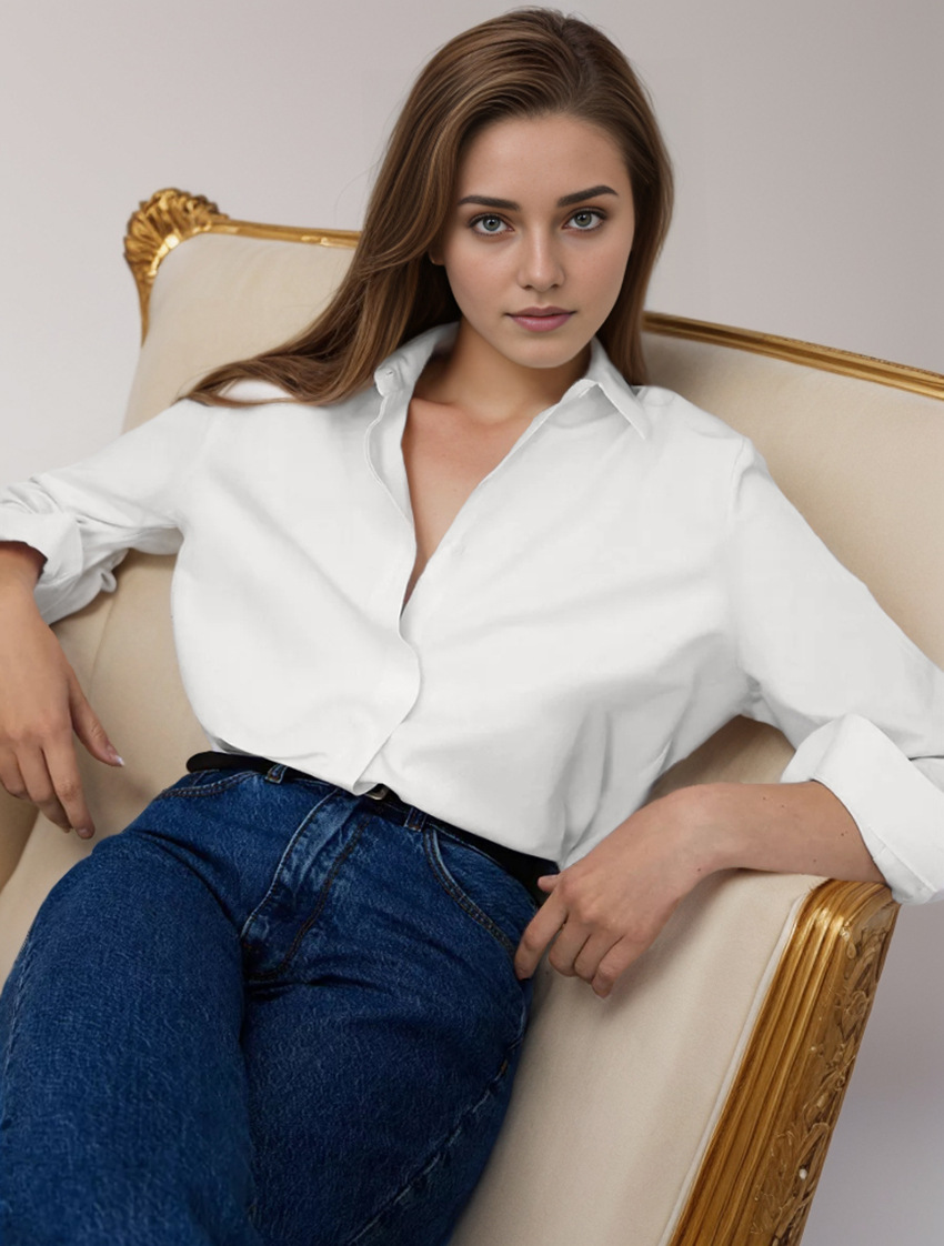 Women's Blouse Long Sleeve Blouses Elegant Solid Color display picture 8