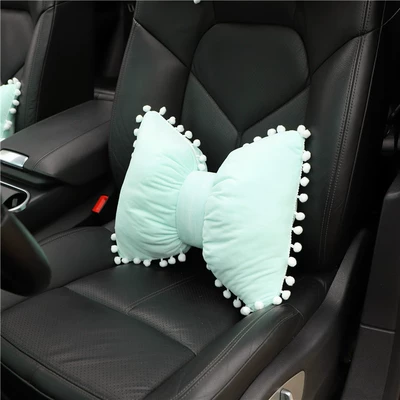 color car headrest plush: Headrest - macaron-green-waist