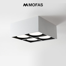 MOFAS客厅无主灯明装筒灯照明盒子斗胆灯格栅灯过道玄关吸顶射灯