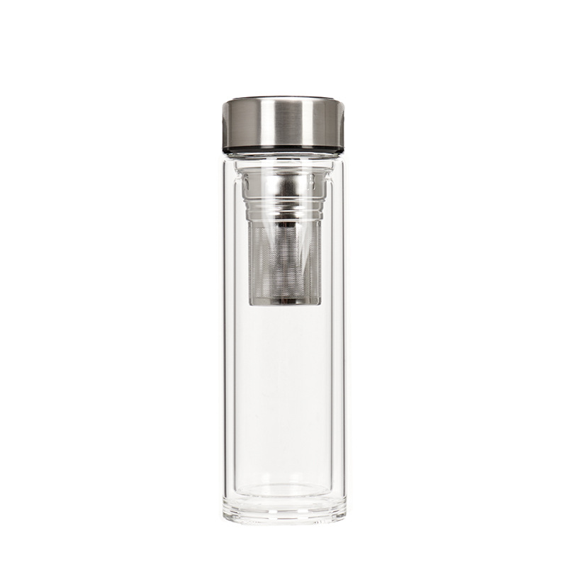 Inteligente pantalla táctil LED pantalla TEMPERATURA AGUA taza de doble capa borosilicato vidrio negocio té taza regalo al por mayor