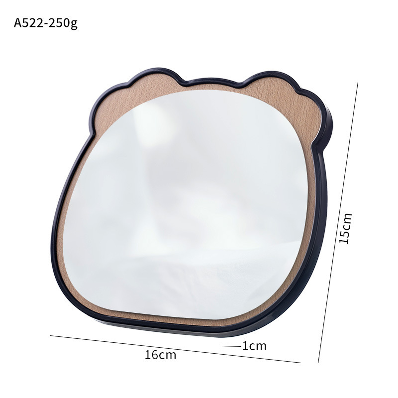 Ins espejo de maquillaje de madera espejo de escritorio plegable espejo portátil de dibujos animados maquillaje de belleza maquillaje princesa flores conocen espejo de mano