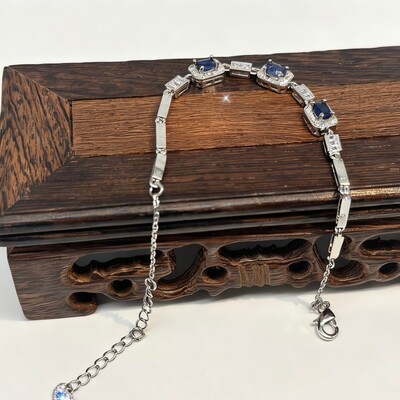 天然蓝宝石轻奢小众时尚国风手链女送礼物2009|ms