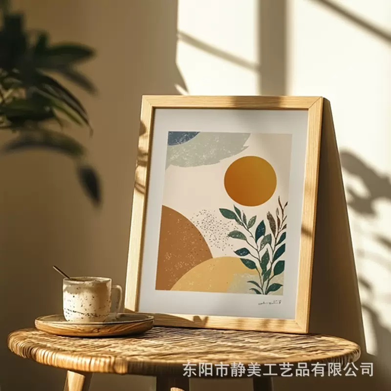 手工简约木质相框摆台批发A3A4油画海报4k8k儿童拼图挂墙装裱画框