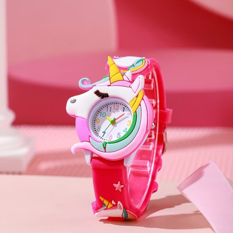 New Ready-Made One-Piece Dropshipping Children's Love Unicorn Saturn Rainbow Meteor Female Student Silicone Cartoon Watch New Ready-Made One-Piece Dropshipping Children's Love Unicorn Saturn Rainbow Meteor Female Student Silicone Cartoon Watch