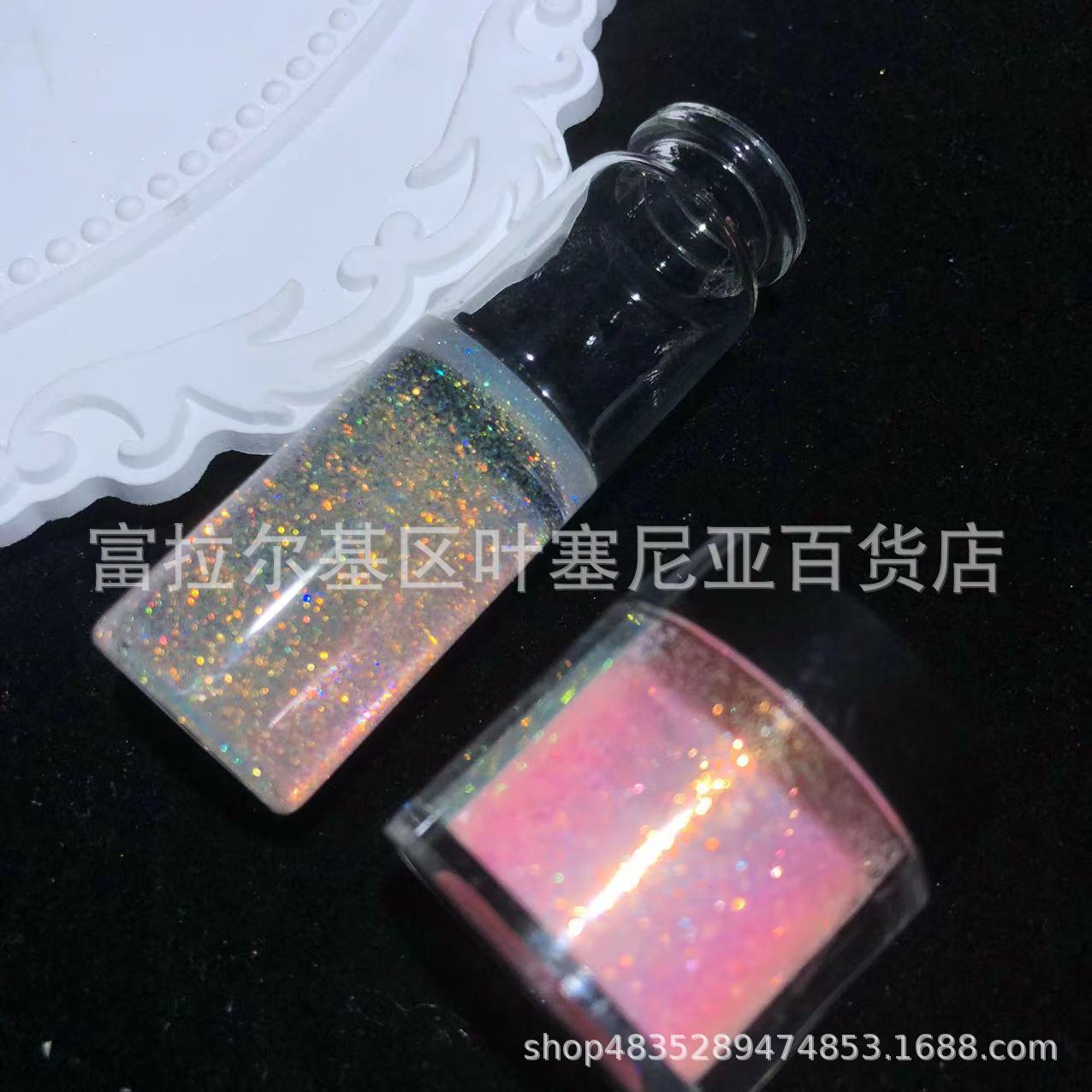 0,1mm polvo de diamante de oro galaxia magia oro diamante polvo epoxi pintura de fuego cera suspensión colorido brillo al por mayor 9 colores traje