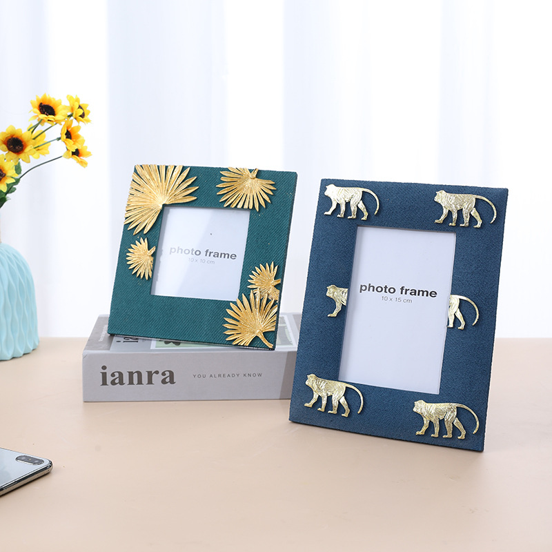 Handmade Creative High-End Photo Frame Table Desktop Resin 6inch Photo Photo Frame Decorative Ornaments