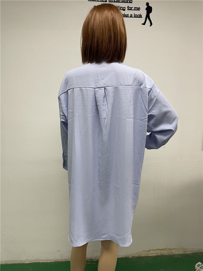 182g Weight Long Sleeve Sleeve Length Single Breasted Placket Type Regular Sleeve Sleeve Type Cotton Fabric Type Long Top Length Blouse Tops Type Daily Occasion Turndown Neckline Breathable Function Loose Fit Type Solid Color Pattern Summer, Spring, Autumn Season Women'S Gender Patchwork Design Fashion Style Wholesale Women'S Fashion Solid Color Long Sleeve Patchwork Blouses 20