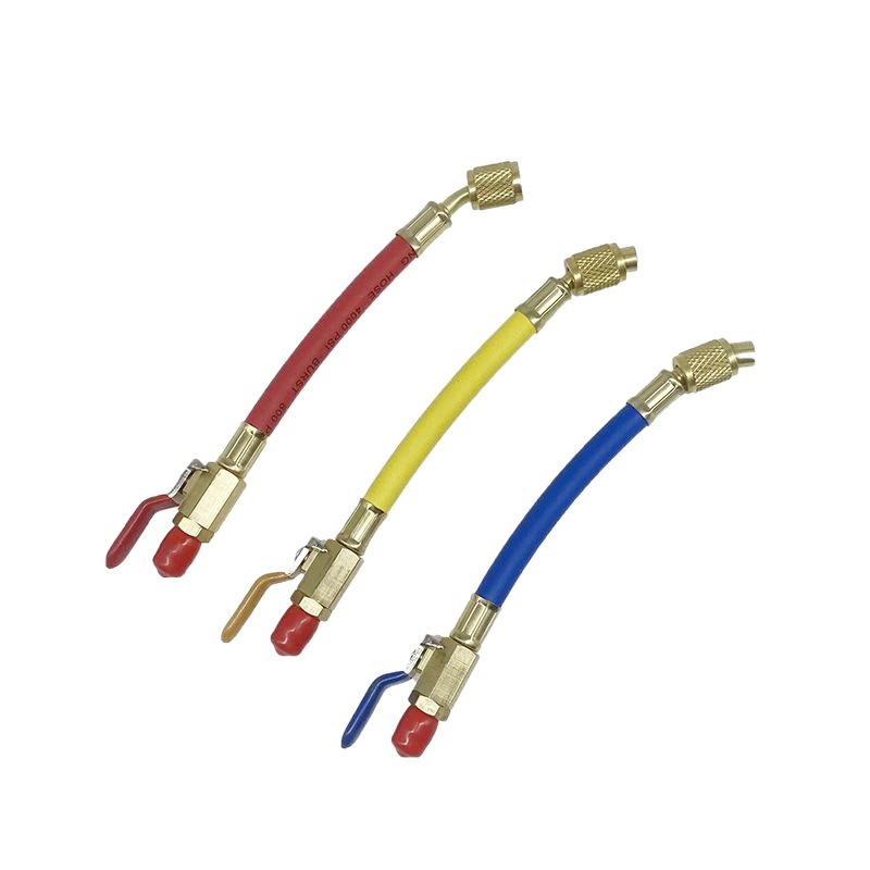 R22 R134A R410 охлаждающий шаровой кран трехцветный шаровой кран заправочная труба