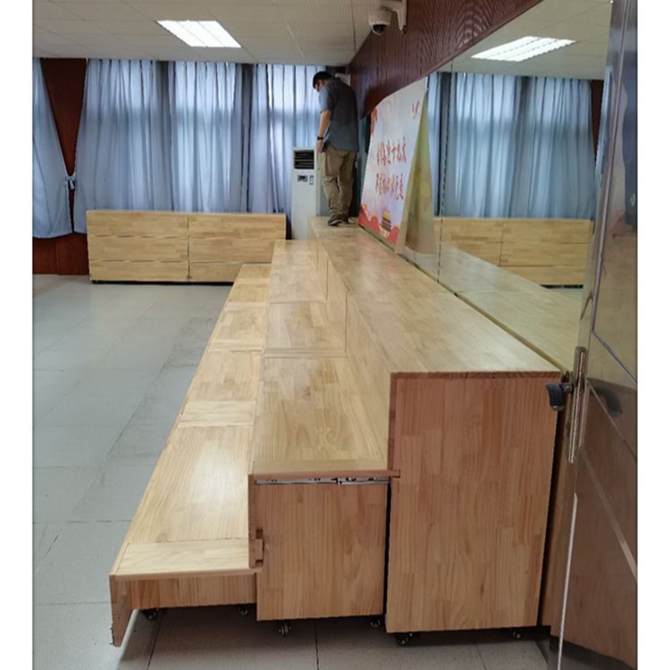 北京排练厅抽拉式合唱台阶三层四层伸缩合影台踏步阶梯阶梯舞台