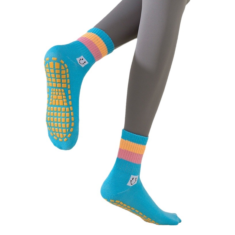 Non-slip socks adult yoga socks tube trampoline socks children floor socks making LOUGO professional trampoline socks
