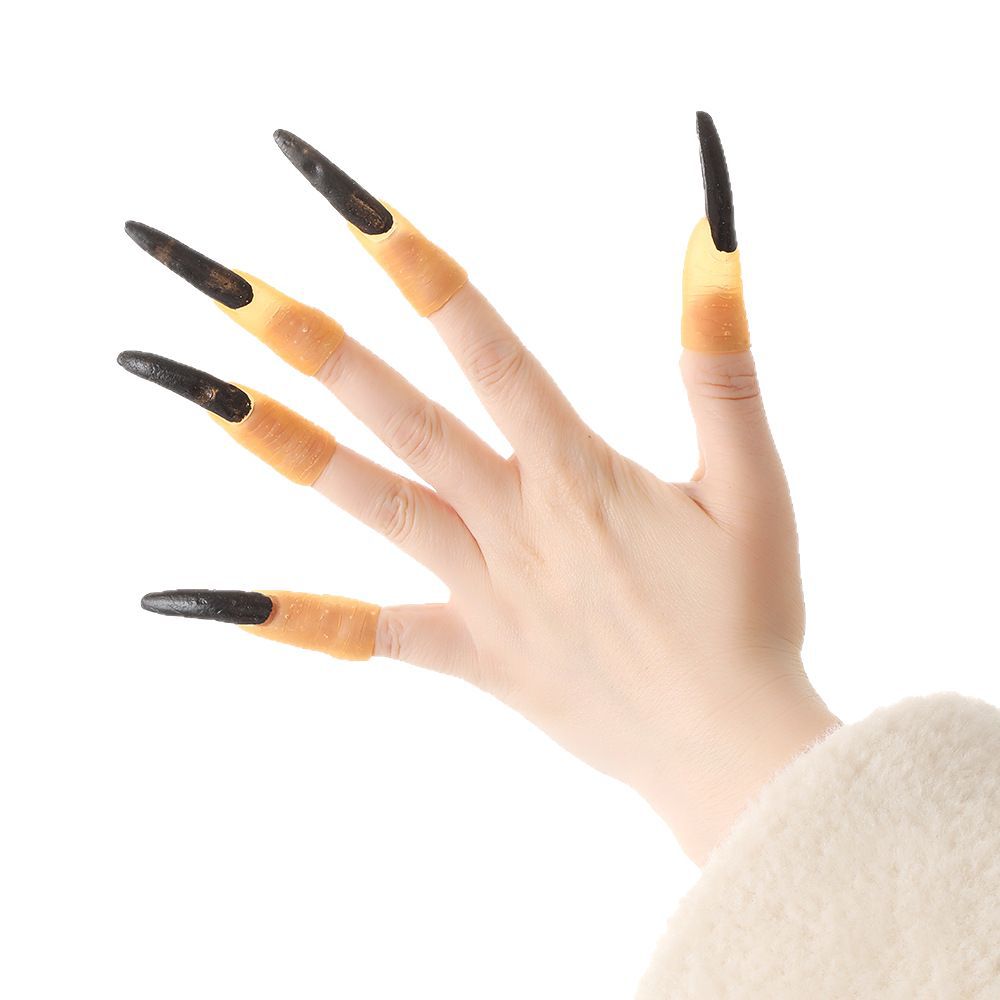 Conjunto de uñas de Halloween transfronterizo bruja fantasma zombie vestido fiesta de uñas mascarada bola de dedos color carne al por mayor