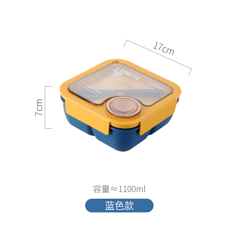 Juego de loncheras portátiles para estudiantes de paja de trigo de estilo japonés