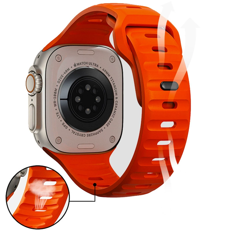 Силиконовый ремешок (совместим с Apple Watch) 38/40/41/42/44/45/46/49 мм — разные цвета