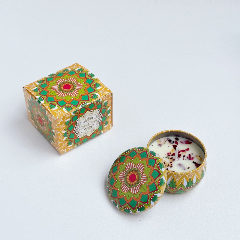 ¿Cara de soja transfronteriza con cera seca de flores? Regalos de cumpleaños de boda flores de flores de vela aromática