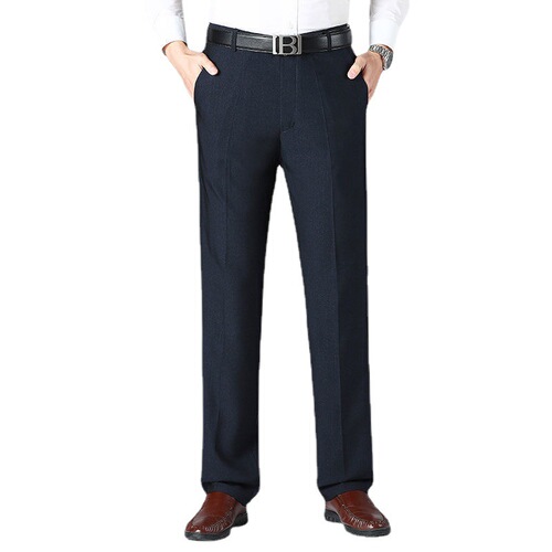 Spring and Autumn Thick Men's Trousers, Men's Middle-Aged and Elderly Men's Pants, Elderly Men's Casual Long Trousers, Men's Straight Leg Suit Pants, Father's Pants