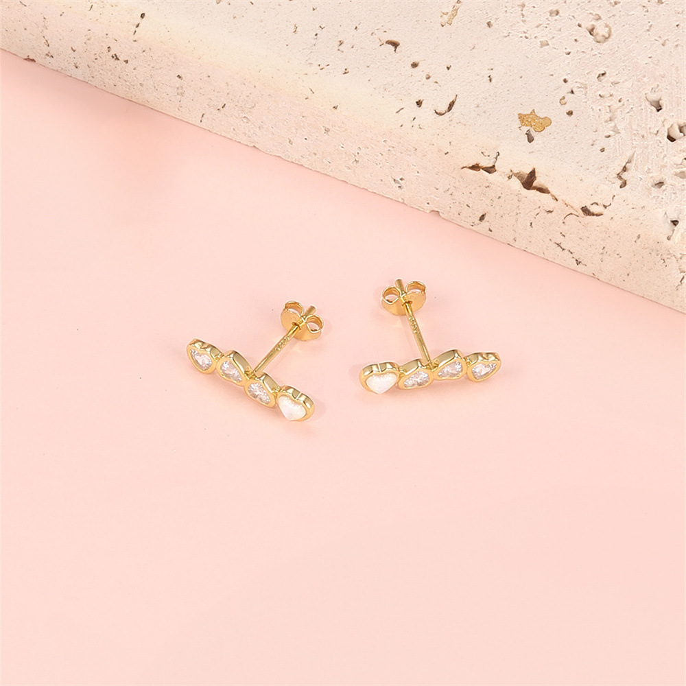 1g Weight 925 Sterling Silver Ear Needle Material Zircon Inlay Material Drop Earrings, Ear Studs Classification 1 Pair Quantity Daily Occasion 925 Sterling Silver Material Four Leaf Clover, Heart Shape Pattern All Seasons Season Women's Gender Plating Design IG Style Style 1 Pair 925 Sterling Silver Four Leaf Clover Heart Shape Zircon Drop Earrings Ear Studs 8
