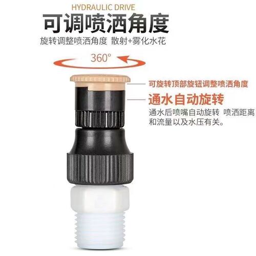 Automatic rotating sprinkler garden watering device McGee irrigation sprinkler head lawn landscaping irrigation sprinkler head