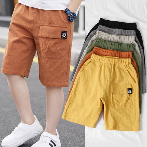Summer Work Pants for Boys 2025 New Arrival Thin Five-Pocket Pants Children's Casual Middle Pants Stylish and Versatile