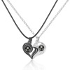 Cross -border enthusiastic couple magnetic phase sucking necklace love stitching sun and moon projection 100 languages I love you set