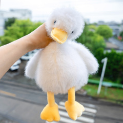 かわいい揚げ毛アヒル人形人形黒白鳥ぬいぐるみ子供誕生日プレゼント