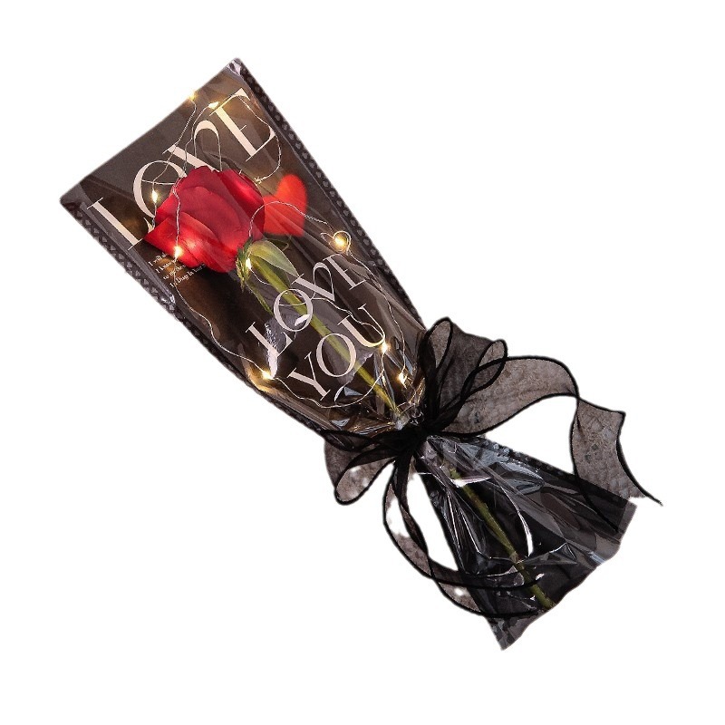 Bolsa de Ramo Individual para el Día de San Valentín, Bolsa Impermeable para Empaque de Ramos, Suministros para Floristería, Empaque de Flores de Alta Gama
