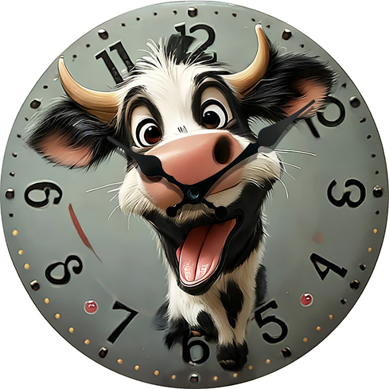 Reloj de efecto pseudo-estéreo nuevo de venta caliente transfronteriza, reloj de estilo de caricatura real, reloj de animales