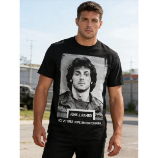 ���羳�W�a��Men's John Rambo-Inspired T-Shirt - Iconic Movie