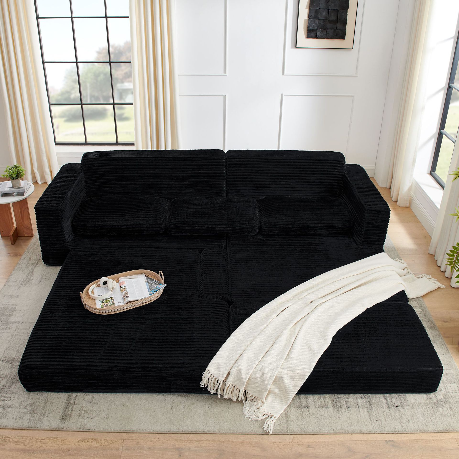 Taburete de pie de lujo ligero italiano taburete de sofá largo casero taburete de sofá de madera maciza pie de asiento taburete de sofá bloque de tofu