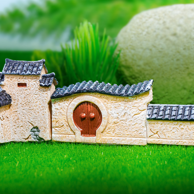 Explosiva decoración de bonsáis micro paisaje casa pequeña decoración pecera paisajismo estilo chino retro mini patio de Jiangnan