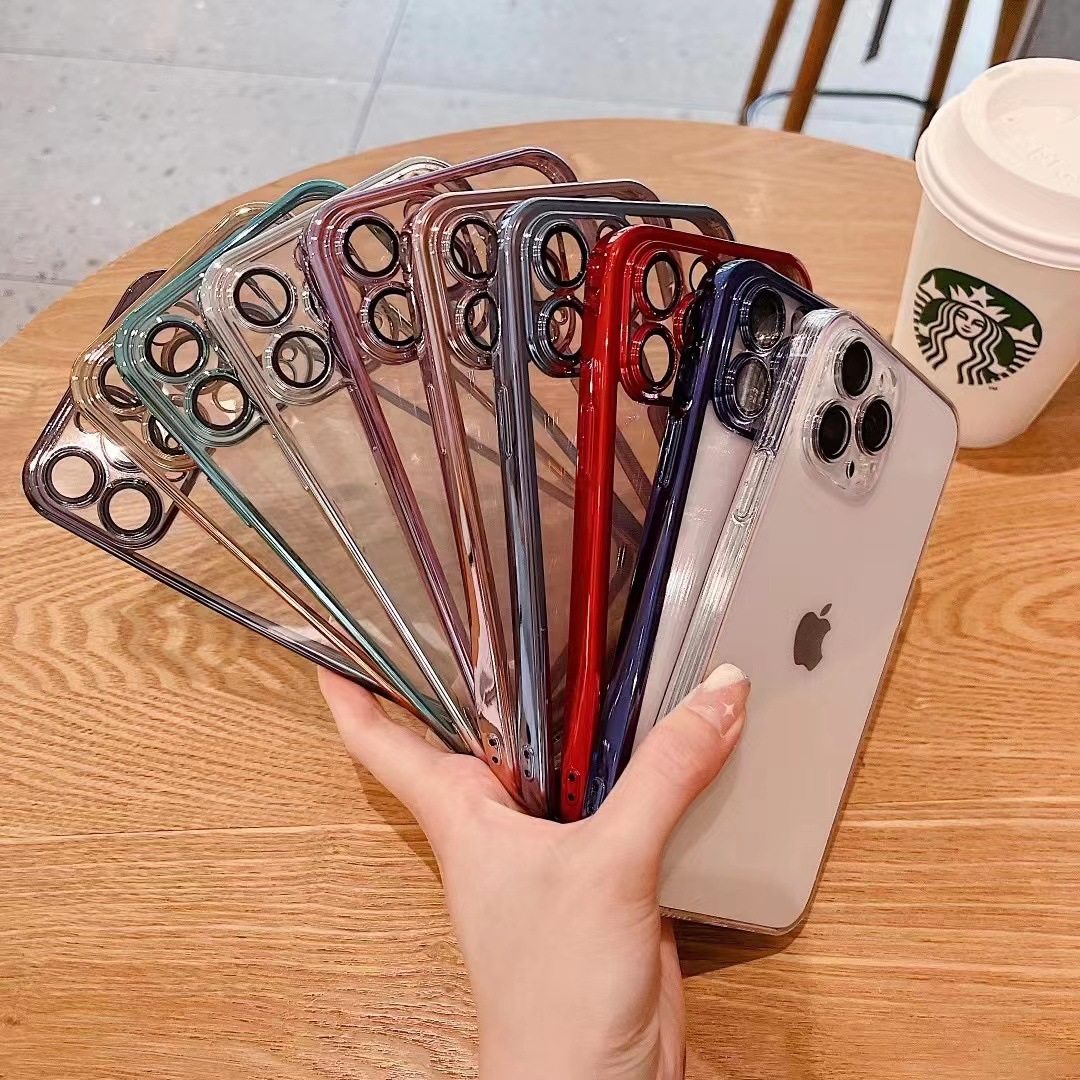 Película de lente incorporada con todo incluido galvanoplastia de color sólido para iPhone16 Apple 15promax funda para teléfono móvil 14 nuevo 12
